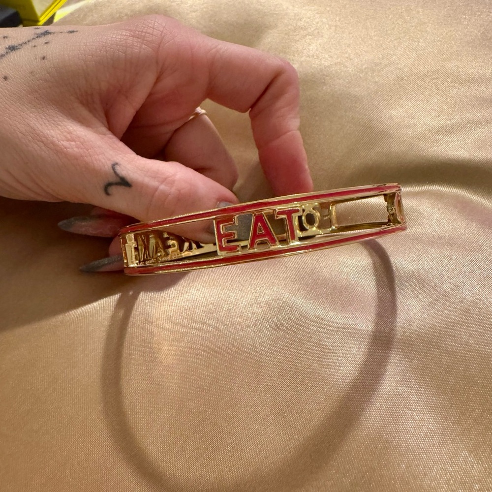 Kate Spade Eat Cake for Breakfast Pink & Gold Bracelet